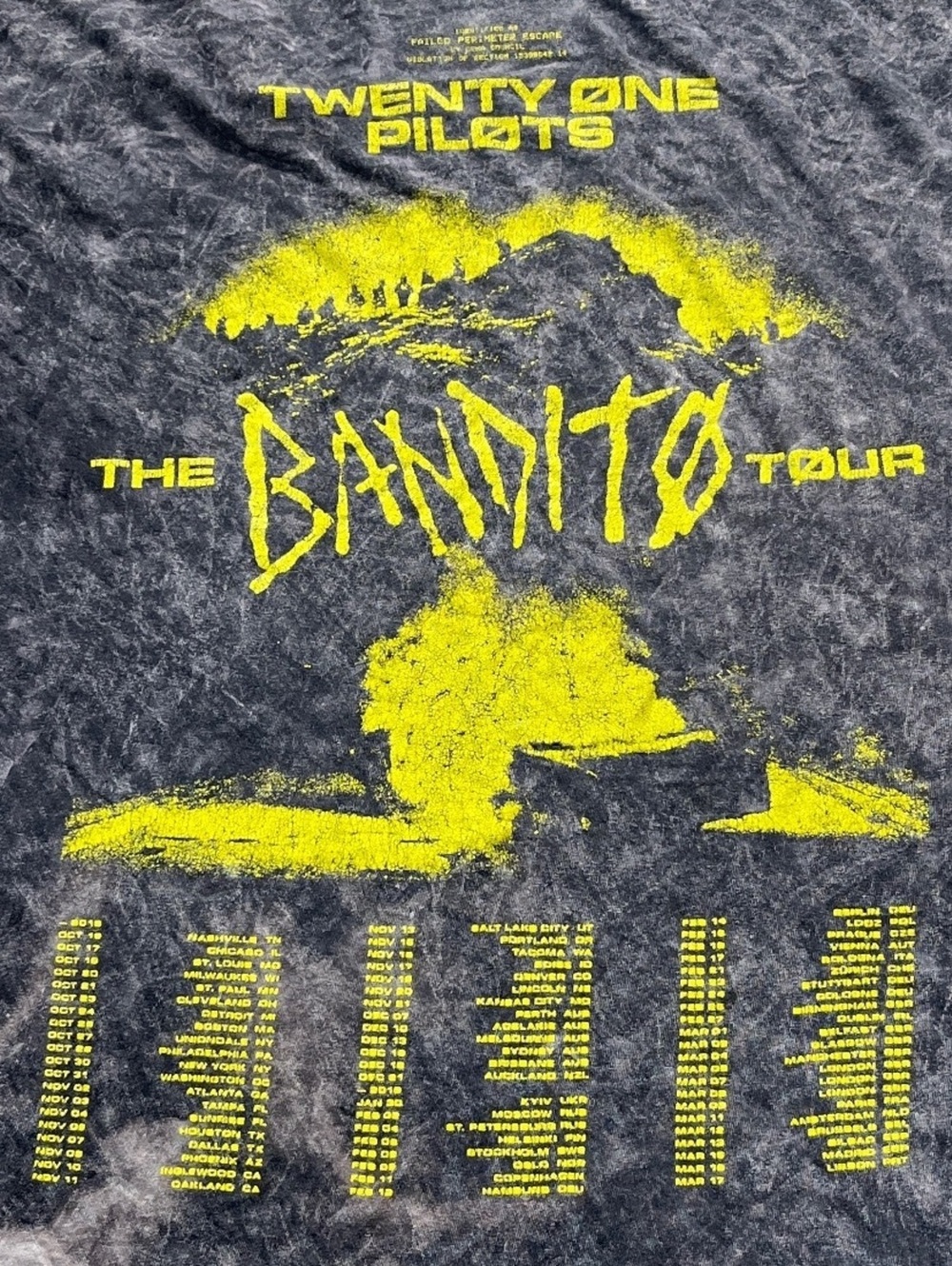 Twenty One Pilots Preowned XL Tie Dye T-shirt